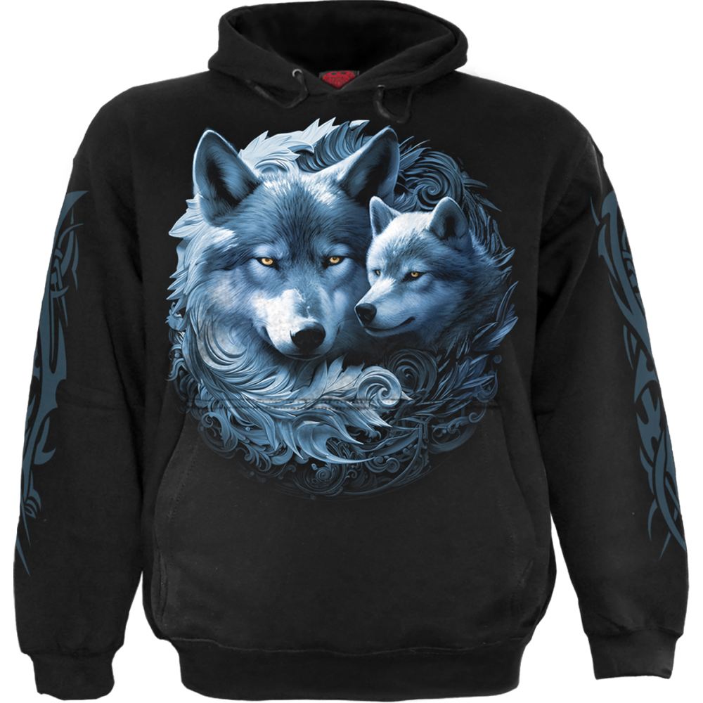 Spiral - Wolf Guardian Hoodie/trui - Zwart